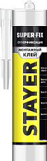 STAYER SUPER FIX, 280 мл, белый, суперсильный монтажный клей, Professional (41323)
