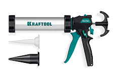 KRAFTOOL ULTRA 310 мл, прямой забор, регулировка силы давления, вариативная антикапельная система, закрытый пистолет для герметика (06677-31)