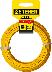 STEHER ЗВЕЗДА, 3.0 мм, 15 м, леска для триммера (75010-3.0)